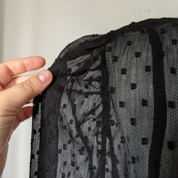 Beautiful black midi dress with sheer detail: perfect Christmas dress - Picture 7 of 12